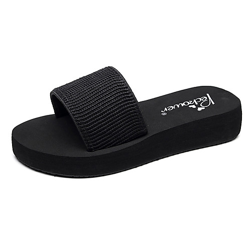 Women's Slippers & Flip-Flops Flat Heel Open Toe Polyester Classic / Casual Walking Shoes Summer Black
Women's Slippers & Flip-Flops Flat Heel Open Toe Polyester Classic / Casual Walking Shoes Summer Black