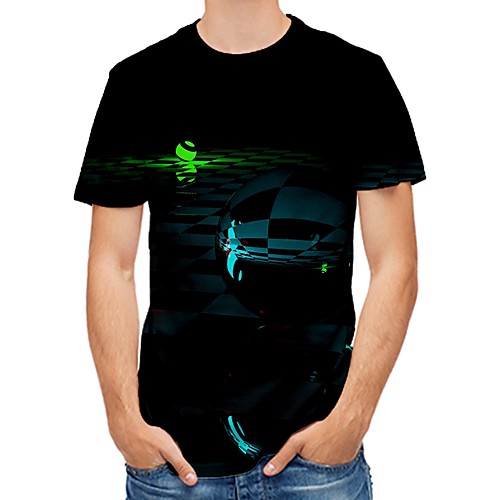 Men's 3D Abstract Print T-shirt Street chic Punk & Gothic Daily Club Round Neck Black / Short Sleeve
Men's 3D Abstract Print T-shirt Street chic Punk & Gothic Daily Club Round Neck Black / Short Sleeve