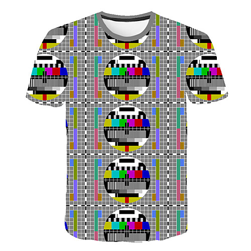 Men's Daily Sports Street chic / Exaggerated T-shirt - 3D / Graphic / Visual Deception Print Rainbow
Men's Daily Sports Street chic / Exaggerated T-shirt - 3D / Graphic / Visual Deception Print Rainbow