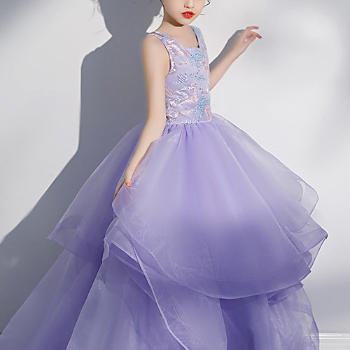Princess Sweep / Brush Train Wedding / Party / Pageant Flower Girl Dresses - Spun Rayon Sleeveless Jewel Neck with Paillette
Princess Sweep / Brush Train Wedding / Party / Pageant Flower Girl Dresses - Spun Rayon Sleeveless Jewel Neck with Paillette
