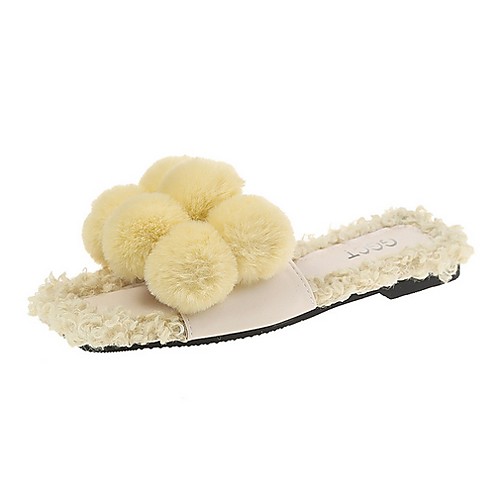 Women's Slippers & Flip-Flops Flat Heel Round Toe PU Spring & Summer Yellow / Rainbow / Beige / Color Block
Women's Slippers & Flip-Flops Flat Heel Round Toe PU Spring & Summer Yellow / Rainbow / Beige / Color Block