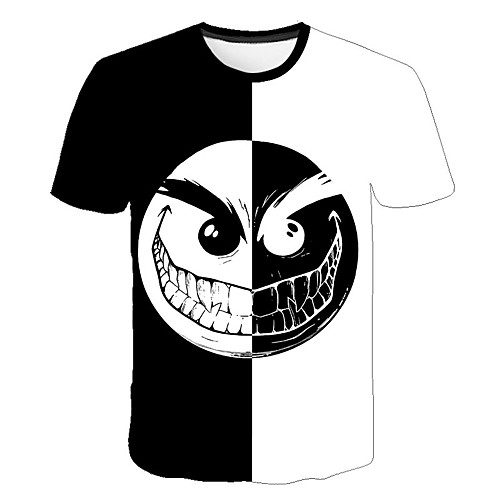 Men's Daily Sports Street chic / Exaggerated T-shirt - Color Block / 3D / Cartoon Black & White, Print Black
Men's Daily Sports Street chic / Exaggerated T-shirt - Color Block / 3D / Cartoon Black & White, Print Black