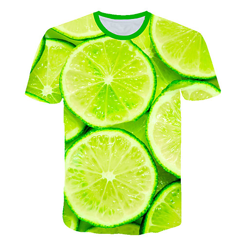 Men's Daily Sports Basic / Exaggerated T-shirt - Color Block / 3D / Fruit Lemon, Print Light Green
Men's Daily Sports Basic / Exaggerated T-shirt - Color Block / 3D / Fruit Lemon, Print Light Green