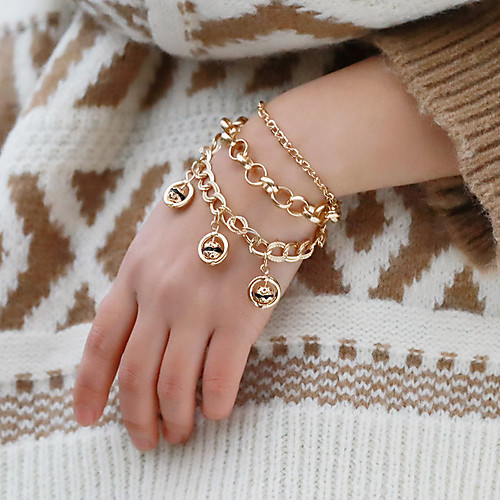 Women's Wrap Bracelet Vintage Bracelet Bracelet Layered Fashion Classic Trendy Fashion Cute Elegant Alloy Bracelet Jewelry Gold For Gift Date Birthday Festival / Pendant Bracelet
Women's Wrap Bracelet Vintage Bracelet Bracelet Layered Fashion Classic Trendy Fashion Cute Elegant Alloy Bracelet Jewelry Gold For Gift Date Birthday Festival / Pendant Bracelet