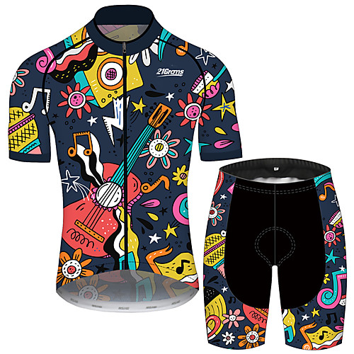 21Grams Men's Short Sleeve Cycling Jersey with Shorts Black / Yellow Floral Botanical Bike Clothing Suit UV Resistant Breathable 3D Pad Quick Dry Sweat-wicking Sports Floral Botanical Mountain Bike
21Grams Men's Short Sleeve Cycling Jersey with Shorts Black / Yellow Floral Botanical Bike Clothing Suit UV Resistant Breathable 3D Pad Quick Dry Sweat-wicking Sports Floral Botanical Mountain Bike