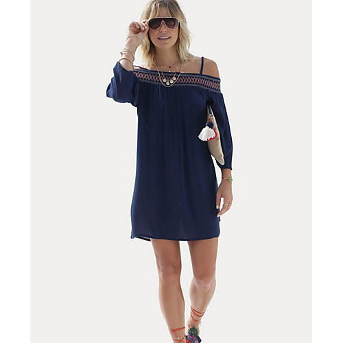 Women's Daily T-shirt - Color Block Blue 
Women's Daily T-shirt - Color Block Blue