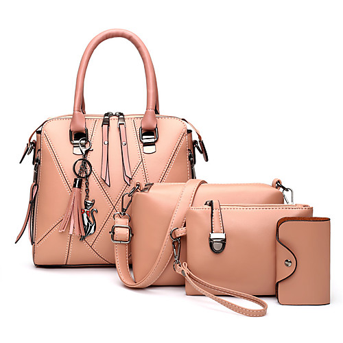 Women's Zipper PU Bag Set Solid Color 4 Pieces Purse Set Blushing Pink / Red / Blue
Women's Zipper PU Bag Set Solid Color 4 Pieces Purse Set Blushing Pink / Red / Blue