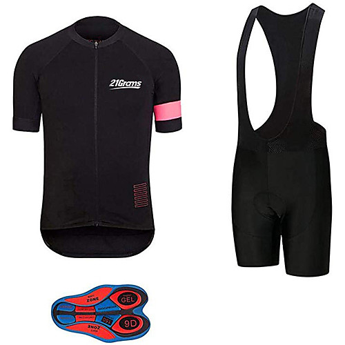 21Grams Men's Short Sleeve Cycling Jersey with Bib Shorts Black / Yellow Pink / Black Bike Clothing Suit UV Resistant Breathable 3D Pad Quick Dry Sweat-wicking Sports Solid Color Mountain Bike MTB
21Grams Men's Short Sleeve Cycling Jersey with Bib Shorts Black / Yellow Pink / Black Bike Clothing Suit UV Resistant Breathable 3D Pad Quick Dry Sweat-wicking Sports Solid Color Mountain Bike MTB