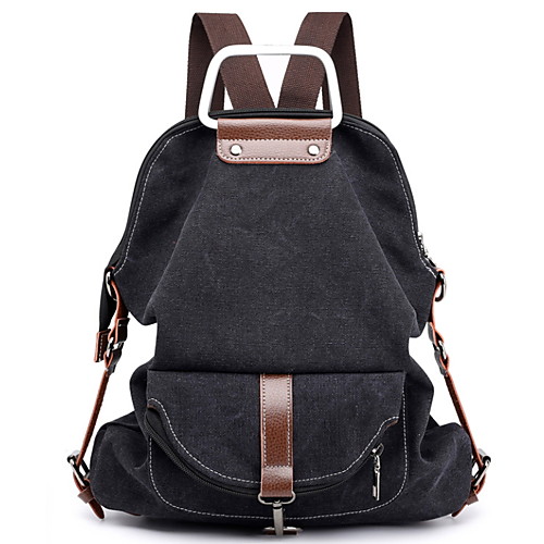 Large Capacity Canvas Zipper Commuter Backpack Color Block School Blue / Brown / Black
Large Capacity Canvas Zipper Commuter Backpack Color Block School Blue / Brown / Black