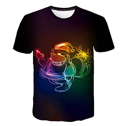 Men's Daily Sports Street chic / Exaggerated T-shirt - Color Block / 3D / Portrait Santa Claus, Print Rainbow
Men's Daily Sports Street chic / Exaggerated T-shirt - Color Block / 3D / Portrait Santa Claus, Print Rainbow