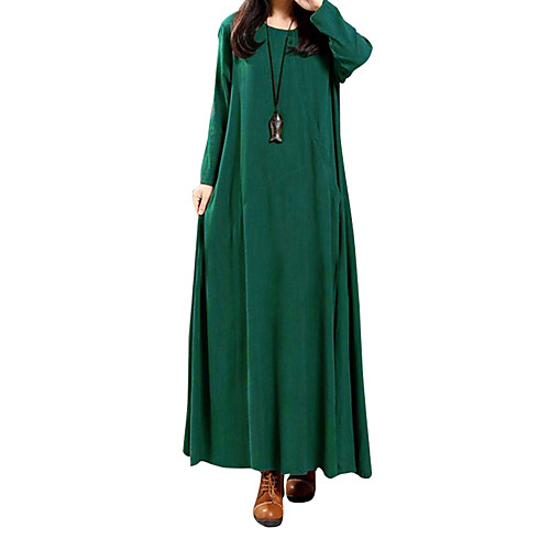 Women's Maxi Wine Green Dress Casual Chinoiserie Daily Going out Swing Solid Color Basic S M Loose
Women's Maxi Wine Green Dress Casual Chinoiserie Daily Going out Swing Solid Color Basic S M Loose