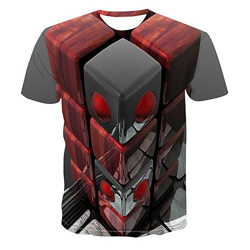 Men's Club Weekend Street chic / Punk & Gothic T-shirt - Geometric / 3D / Visual Deception Print Wine
Men's Club Weekend Street chic / Punk & Gothic T-shirt - Geometric / 3D / Visual Deception Print Wine