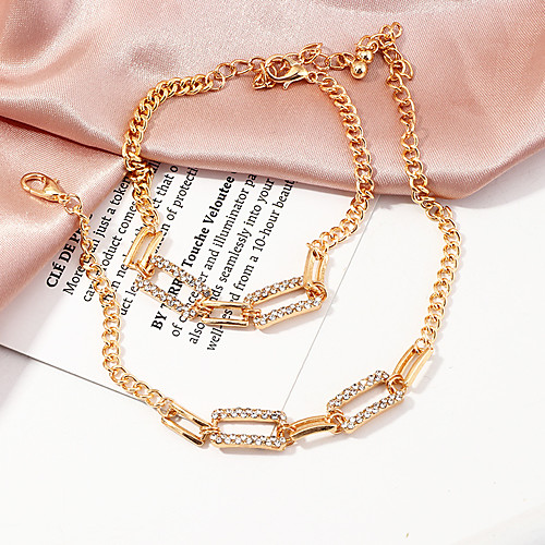 2pcs Women's Vintage Bracelet Bracelet Layered Fashion Classic Vintage Punk Trendy Fashion Imitation Diamond Bracelet Jewelry Gold For Gift Date Birthday Beach Festival
2pcs Women's Vintage Bracelet Bracelet Layered Fashion Classic Vintage Punk Trendy Fashion Imitation Diamond Bracelet Jewelry Gold For Gift Date Birthday Beach Festival