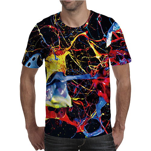 Men's Daily Going out Street chic / Exaggerated T-shirt - Geometric / 3D / Graphic Pleated / Print Rainbow
Men's Daily Going out Street chic / Exaggerated T-shirt - Geometric / 3D / Graphic Pleated / Print Rainbow