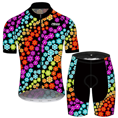 21Grams Men's Short Sleeve Cycling Jersey with Shorts Black / Red Floral Botanical Bike Clothing Suit UV Resistant Breathable 3D Pad Quick Dry Sweat-wicking Sports Geometric Mountain Bike MTB Road
21Grams Men's Short Sleeve Cycling Jersey with Shorts Black / Red Floral Botanical Bike Clothing Suit UV Resistant Breathable 3D Pad Quick Dry Sweat-wicking Sports Geometric Mountain Bike MTB Road
