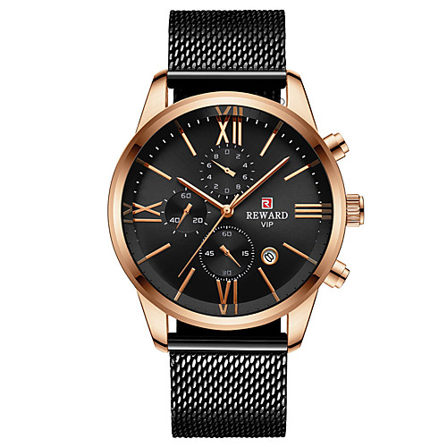 Men's Sport Watch Quartz Stainless Steel 30 m Water Resistant / Waterproof Calendar / date / day Chronograph Analog Fashion Cool - BlackGloden Gold Blue One Year Battery Life
Men's Sport Watch Quartz Stainless Steel 30 m Water Resistant / Waterproof Calendar / date / day Chronograph Analog Fashion Cool - BlackGloden Gold Blue One Year Battery Life
