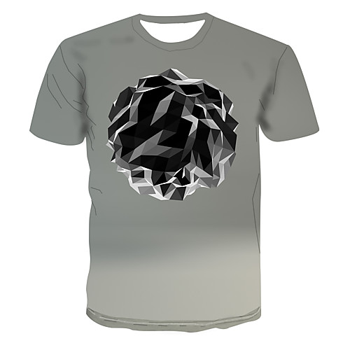 Men's Club Weekend Street chic / Punk & Gothic T-shirt - 3D / Abstract / Graphic Print Light gray 
Men's Club Weekend Street chic / Punk & Gothic T-shirt - 3D / Abstract / Graphic Print Light gray
