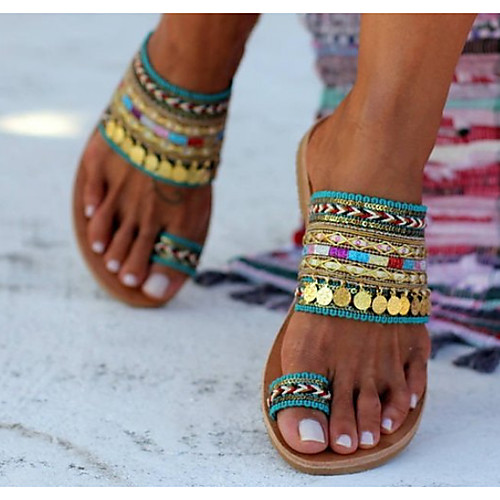 Women's Sandals Boho / Beach Summer Flat Heel Round Toe Boho Daily Beach PU Green
Women's Sandals Boho / Beach Summer Flat Heel Round Toe Boho Daily Beach PU Green