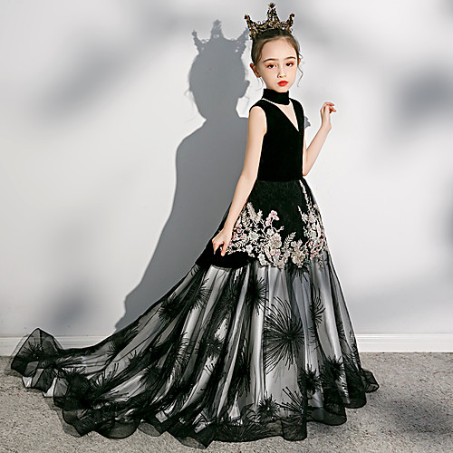 Ball Gown Chapel Train Wedding / Party Pageant Dresses - Spun Rayon Sleeveless High Neck with Embroidery
Ball Gown Chapel Train Wedding / Party Pageant Dresses - Spun Rayon Sleeveless High Neck with Embroidery