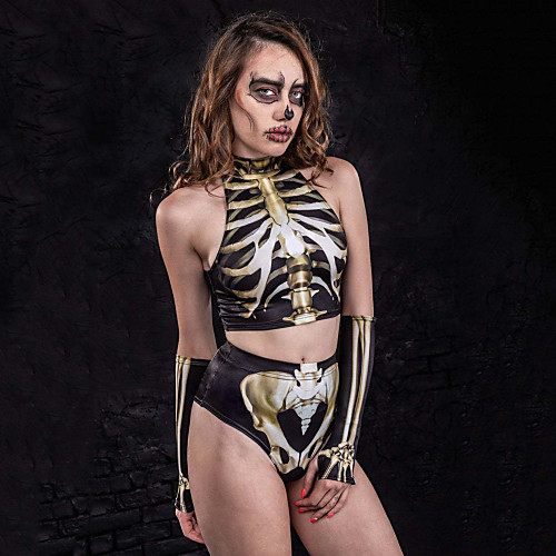 Zentai Suits Catsuit Skin Suit Skeleton / Skull Adults' Cosplay Costumes Ultra Sexy Men's Women's Black Skull Halloween Carnival Masquerade / Top / Sleeves / Shorts / Top / Sleeves
Zentai Suits Catsuit Skin Suit Skeleton / Skull Adults' Cosplay Costumes Ultra Sexy Men's Women's Black Skull Halloween Carnival Masquerade / Top / Sleeves / Shorts / Top / Sleeves