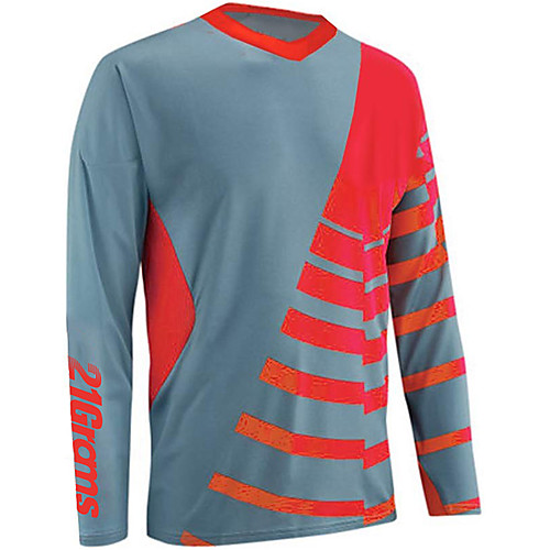 21Grams Men's Long Sleeve Cycling Jersey Downhill Jersey Dirt Bike Jersey 100% Polyester Red Orange Green Stripes Bike Jersey Top Mountain Bike MTB Road Bike Cycling UV Resistant Breathable Quick Dry
21Grams Men's Long Sleeve Cycling Jersey Downhill Jersey Dirt Bike Jersey 100% Polyester Red Orange Green Stripes Bike Jersey Top Mountain Bike MTB Road Bike Cycling UV Resistant Breathable Quick Dry