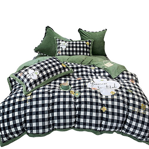 Duvet Cover Sets 4 Piece Polyester / Polyamide Cartoon Light Green Printed Simple
Duvet Cover Sets 4 Piece Polyester / Polyamide Cartoon Light Green Printed Simple