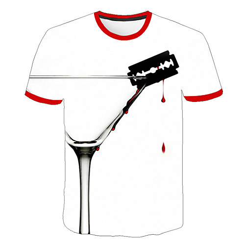Men's Daily Sports Street chic / Exaggerated T-shirt - Geometric / Color Block / 3D Print White
Men's Daily Sports Street chic / Exaggerated T-shirt - Geometric / Color Block / 3D Print White