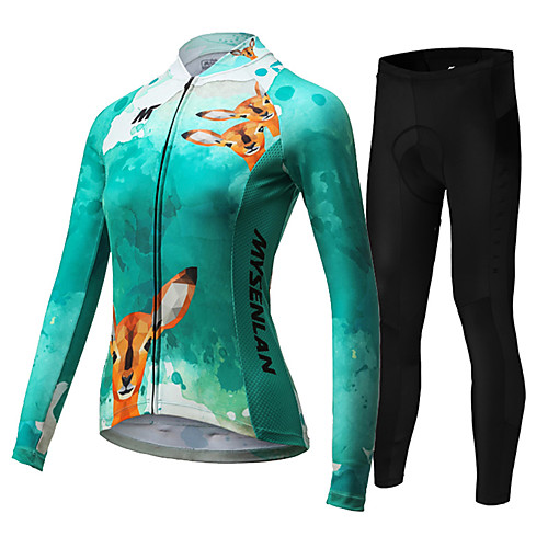 Mysenlan Women's Long Sleeve Cycling Jersey with Tights Green Bike Clothing Suit Breathable 3D Pad Quick Dry Sports Polyester Spandex Deer Mountain Bike MTB Road Bike Cycling Clothing Apparel
Mysenlan Women's Long Sleeve Cycling Jersey with Tights Green Bike Clothing Suit Breathable 3D Pad Quick Dry Sports Polyester Spandex Deer Mountain Bike MTB Road Bike Cycling Clothing Apparel