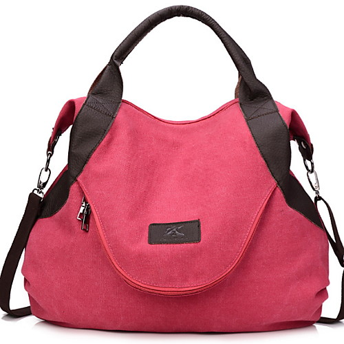Women's Zipper Canvas Top Handle Bag Solid Color Dark Brown / Red / Blue
Women's Zipper Canvas Top Handle Bag Solid Color Dark Brown / Red / Blue