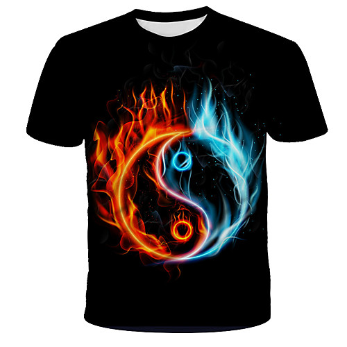 Men's Daily Going out Basic / Street chic T-shirt - 3D / Graphic / Flame Patchwork / Print Black
Men's Daily Going out Basic / Street chic T-shirt - 3D / Graphic / Flame Patchwork / Print Black