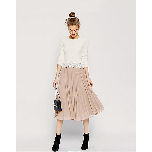 Women's Daily Wear Basic A Line Skirts - Solid Colored Black White Blushing Pink One-Size
Women's Daily Wear Basic A Line Skirts - Solid Colored Black White Blushing Pink One-Size
