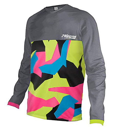 21Grams Men's Long Sleeve Cycling Jersey Downhill Jersey Dirt Bike Jersey 100% Polyester Grey White Black Camo / Camouflage Bike Jersey Top Mountain Bike MTB Road Bike Cycling UV Resistant Breathable
21Grams Men's Long Sleeve Cycling Jersey Downhill Jersey Dirt Bike Jersey 100% Polyester Grey White Black Camo / Camouflage Bike Jersey Top Mountain Bike MTB Road Bike Cycling UV Resistant Breathable
