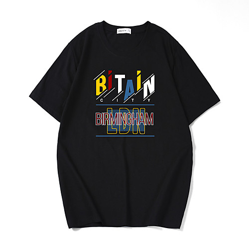Men's Daily Sports Business / Basic T-shirt - Rainbow / Letter Black & White, Print Black
Men's Daily Sports Business / Basic T-shirt - Rainbow / Letter Black & White, Print Black
