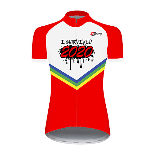 21Grams Women's Short Sleeve Cycling Jersey 100% Polyester Red / White Novelty Bike Jersey Top Mountain Bike MTB Road Bike Cycling UV Resistant Breathable Quick Dry Sports Clothing Apparel / Stretchy
21Grams Women's Short Sleeve Cycling Jersey 100% Polyester Red / White Novelty Bike Jersey Top Mountain Bike MTB Road Bike Cycling UV Resistant Breathable Quick Dry Sports Clothing Apparel / Stretchy