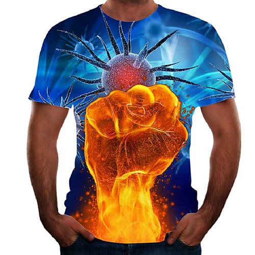 Men's Daily Going out Basic / Street chic T-shirt - Color Block / Flame / Simulation Print Rainbow
Men's Daily Going out Basic / Street chic T-shirt - Color Block / Flame / Simulation Print Rainbow