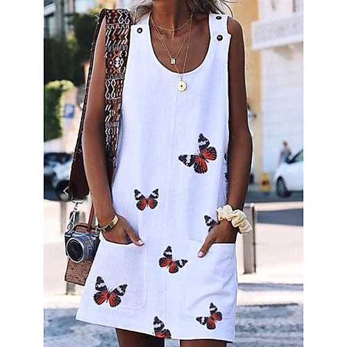 Women's Shift Dress - Sleeveless Animal Loose White Purple Red Yellow Light Blue S M L XL XXL XXXL XXXXL XXXXXL
Women's Shift Dress - Sleeveless Animal Loose White Purple Red Yellow Light Blue S M L XL XXL XXXL XXXXL XXXXXL