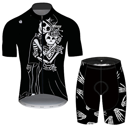 21Grams Men's Short Sleeve Cycling Jersey with Shorts Black / White Skull Bike UV Resistant Quick Dry Sports Patterned Mountain Bike MTB Road Bike Cycling Clothing Apparel / Stretchy
21Grams Men's Short Sleeve Cycling Jersey with Shorts Black / White Skull Bike UV Resistant Quick Dry Sports Patterned Mountain Bike MTB Road Bike Cycling Clothing Apparel / Stretchy