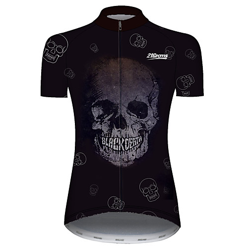 21Grams Women's Short Sleeve Cycling Jersey 100% Polyester Black Skull Bike Jersey Top Mountain Bike MTB Road Bike Cycling UV Resistant Breathable Quick Dry Sports Clothing Apparel / Stretchy
21Grams Women's Short Sleeve Cycling Jersey 100% Polyester Black Skull Bike Jersey Top Mountain Bike MTB Road Bike Cycling UV Resistant Breathable Quick Dry Sports Clothing Apparel / Stretchy