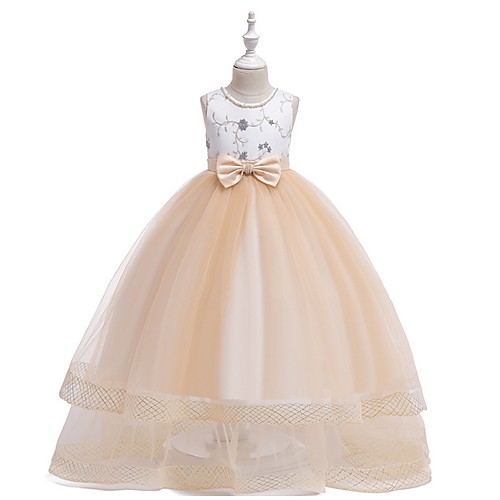 Princess Round Floor Length Cotton Junior Bridesmaid Dress with Bow(s) / Embroidery
Princess Round Floor Length Cotton Junior Bridesmaid Dress with Bow(s) / Embroidery