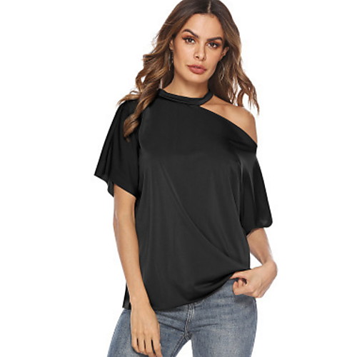 Women's Solid Colored Cut Out Loose T-shirt Daily Black / Red / Blushing Pink / Army Green
Women's Solid Colored Cut Out Loose T-shirt Daily Black / Red / Blushing Pink / Army Green