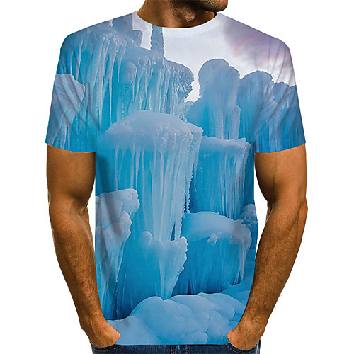 Men's Daily Weekend Basic / Exaggerated T-shirt - Color Block / Rainbow / Abstract Print Blue
Men's Daily Weekend Basic / Exaggerated T-shirt - Color Block / Rainbow / Abstract Print Blue