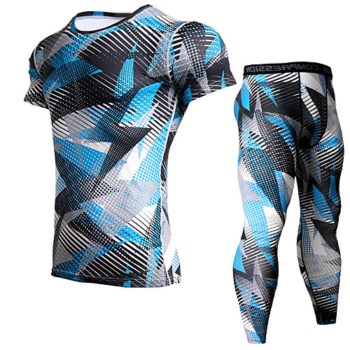 Men's 2-Piece Stripe-Trim Activewear Set Workout Outfits Compression Suit 2pcs Round Running Active Training Jogging Thermal / Warm Breathable Moisture Wicking Sportswear Athletic Clothing Set Short
Men's 2-Piece Stripe-Trim Activewear Set Workout Outfits Compression Suit 2pcs Round Running Active Training Jogging Thermal / Warm Breathable Moisture Wicking Sportswear Athletic Clothing Set Short
