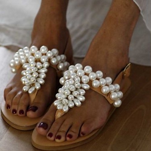 Women's Sandals Summer Flat Heel Open Toe Boho Party & Evening Beach PU White
Women's Sandals Summer Flat Heel Open Toe Boho Party & Evening Beach PU White