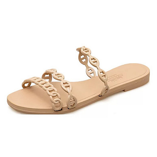 Women's Slippers & Flip-Flops Flat Heel Open Toe PVC Summer Almond / Dark Brown / Blue
Women's Slippers & Flip-Flops Flat Heel Open Toe PVC Summer Almond / Dark Brown / Blue