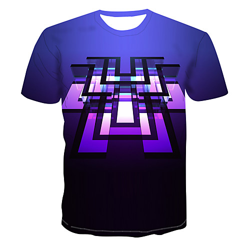 Men's Club Weekend Street chic / Punk & Gothic T-shirt - Color Block / 3D / Abstract Print Purple
Men's Club Weekend Street chic / Punk & Gothic T-shirt - Color Block / 3D / Abstract Print Purple