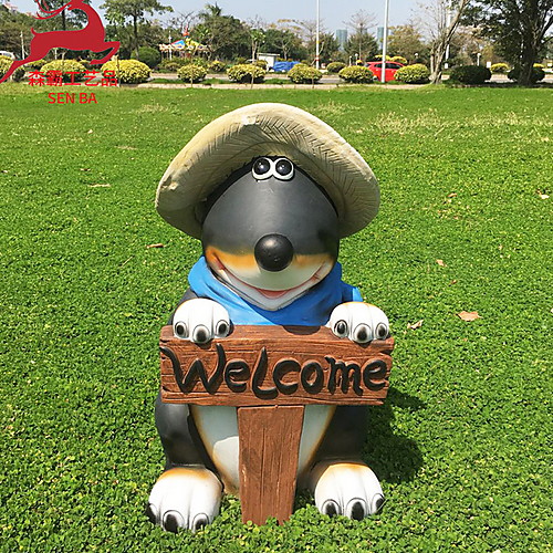Outdoor Simulation Cartoon Animal Scarf Dog Resin Sculpture Crafts Outdoor Garden Decoration Garden Decoration
Outdoor Simulation Cartoon Animal Scarf Dog Resin Sculpture Crafts Outdoor Garden Decoration Garden Decoration