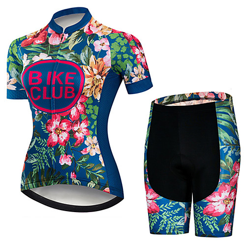 21Grams Women's Short Sleeve Cycling Jersey with Shorts RedBlue Floral Botanical Bike Clothing Suit Breathable 3D Pad Quick Dry Ultraviolet Resistant Sweat-wicking Sports Floral Botanical Mountain
21Grams Women's Short Sleeve Cycling Jersey with Shorts RedBlue Floral Botanical Bike Clothing Suit Breathable 3D Pad Quick Dry Ultraviolet Resistant Sweat-wicking Sports Floral Botanical Mountain