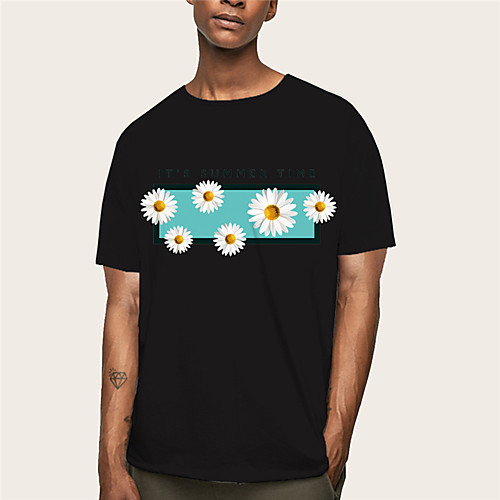 Men's Graphic Solid Colored T-shirt Daily Round Neck White / Black / Short Sleeve
Men's Graphic Solid Colored T-shirt Daily Round Neck White / Black / Short Sleeve