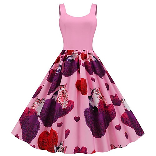 Women's Blushing Pink Black Dress Vintage Style Daily Sheath Print Patchwork Print S M
Women's Blushing Pink Black Dress Vintage Style Daily Sheath Print Patchwork Print S M