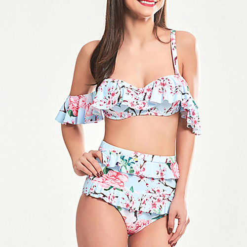 Women's Basic Rainbow Underwire High Waist Bikini Swimwear Swimsuit - Geometric Ruffle Print S M L Rainbow
Women's Basic Rainbow Underwire High Waist Bikini Swimwear Swimsuit - Geometric Ruffle Print S M L Rainbow